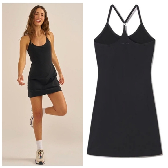 Outdoor Voices The Exercise Dress Women's Small Black Pickleball Athleisure - Picture 2 of 11